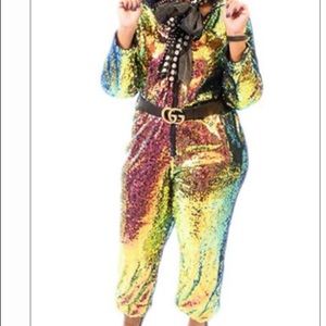Glitter Jump Suit